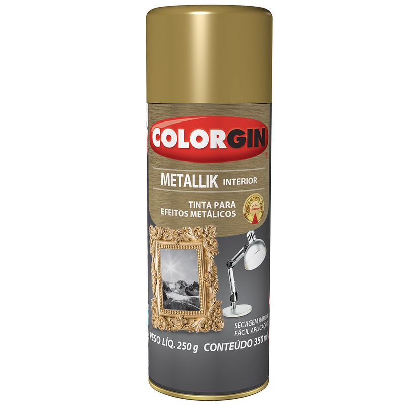 Spray Metallik Interior Dourado - COLORGIN