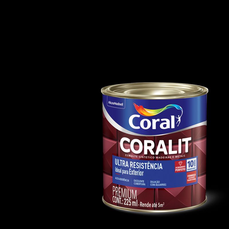 tinta-esmalte-coral-coralit-fosco-225ml-preto