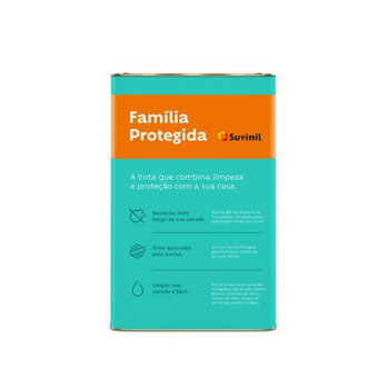Tinta Acrílica Família Protegida Antibacteria Premium Acetinado 18l - SUVINIL