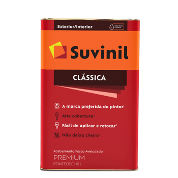 Tinta Látex Clássica Premium Fosco 18L - SUVINIL