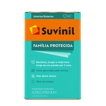 Tinta Acrílica Família Protegida Antibacteria Premium Acetinado 18l - SUVINIL