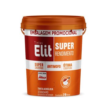 Tinta Acrílica Super Rendimento Standard Fosco 20L - Elit